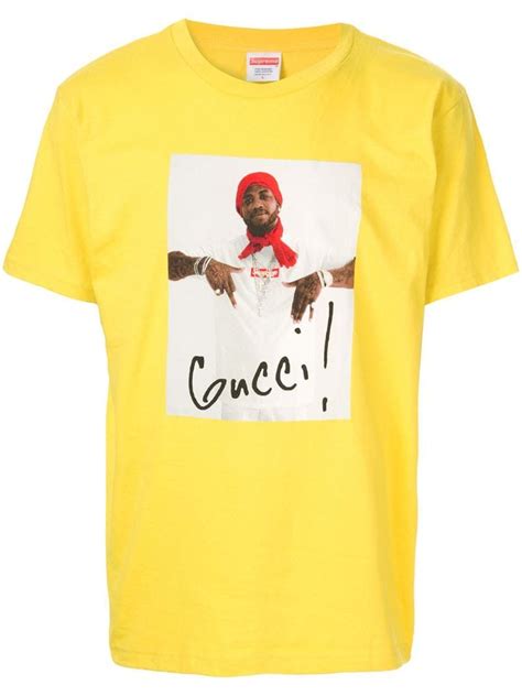 gucci supreme shirt yellow|gucci jersey t shirt.